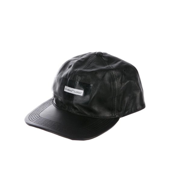 2018 Off-White Leather Logo Cap - Made in Italy